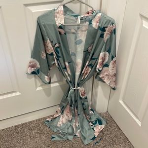 David’s bridal sage bridesmaid robe